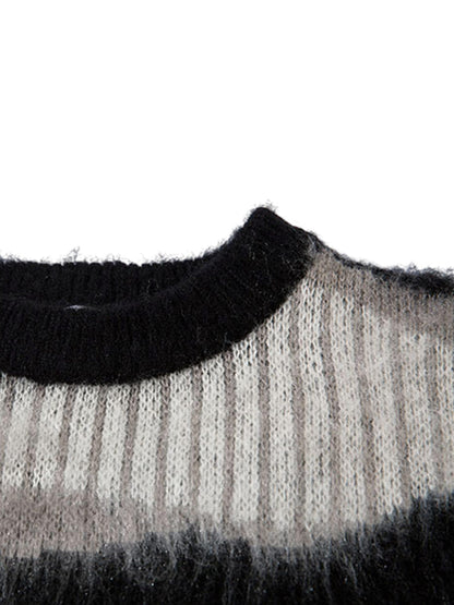 Pull ras du cou en mohair abstrait Thesupermade