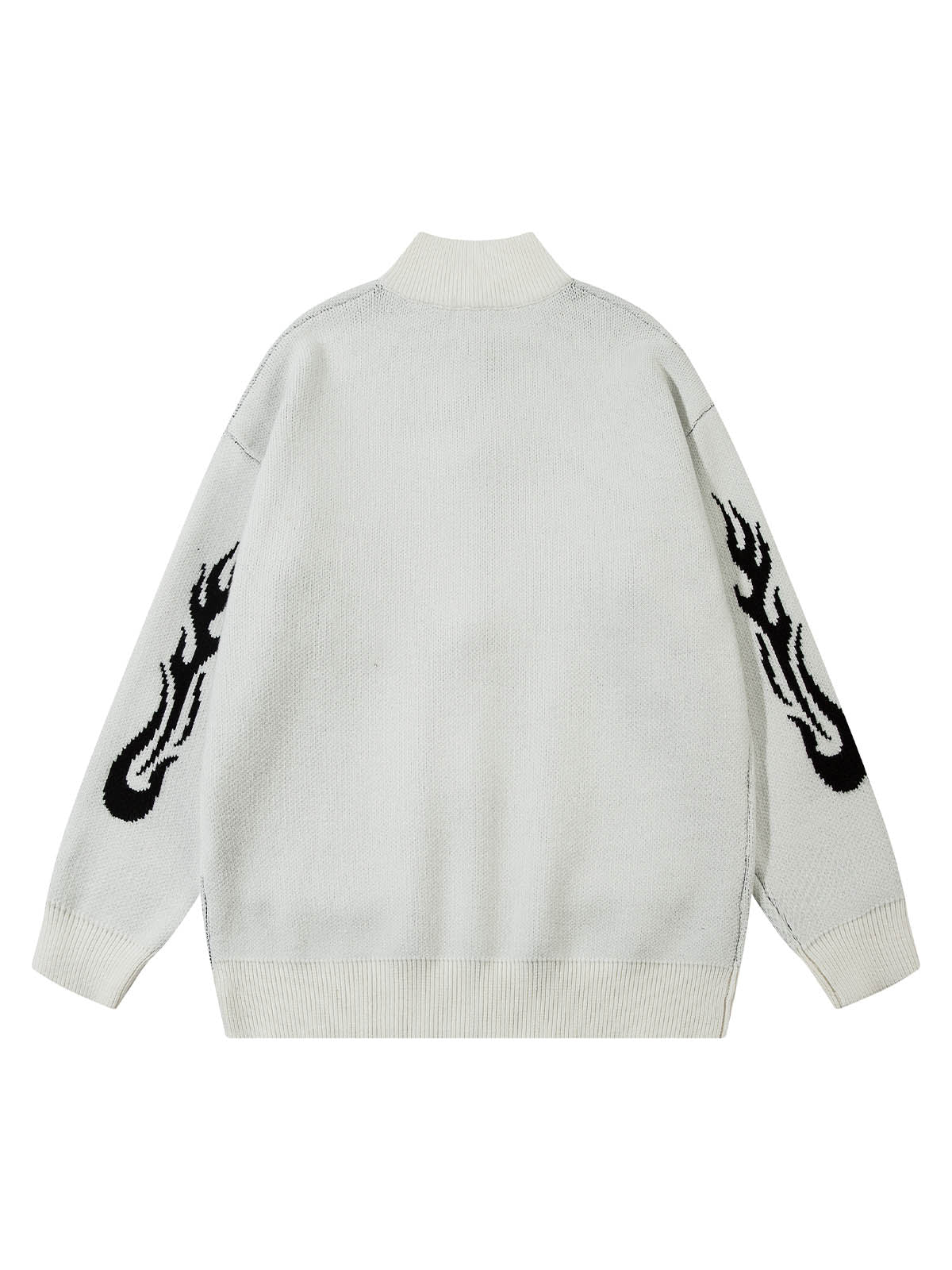 Pull zippé à col montant en fausse fourrure de vison Thesupermade Flame