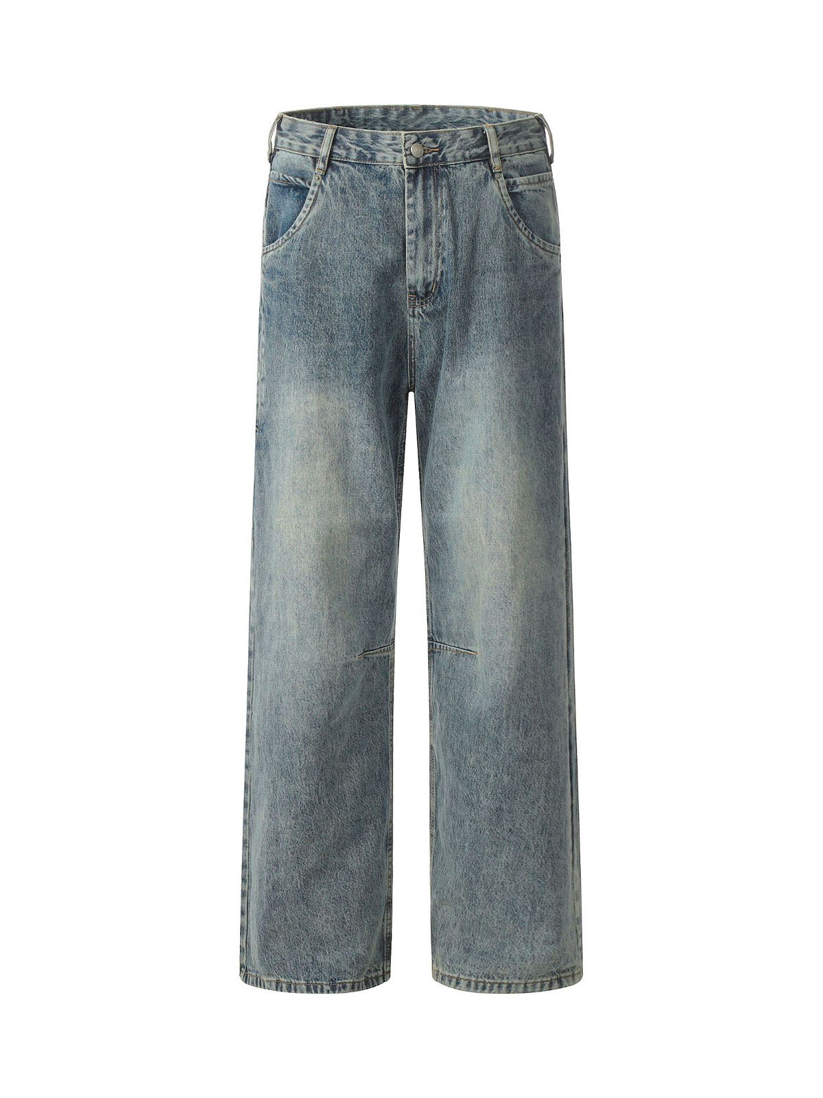 Thesupermade Classic Faded Washed Baggy Jeans