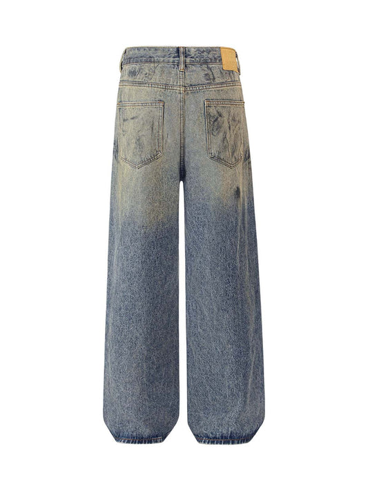 Jean droit délavé à encre délavée supermade