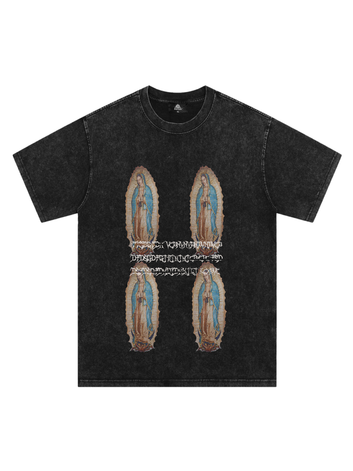 T-Shirt mit Original-Aufdruck „Jungfrau Maria“