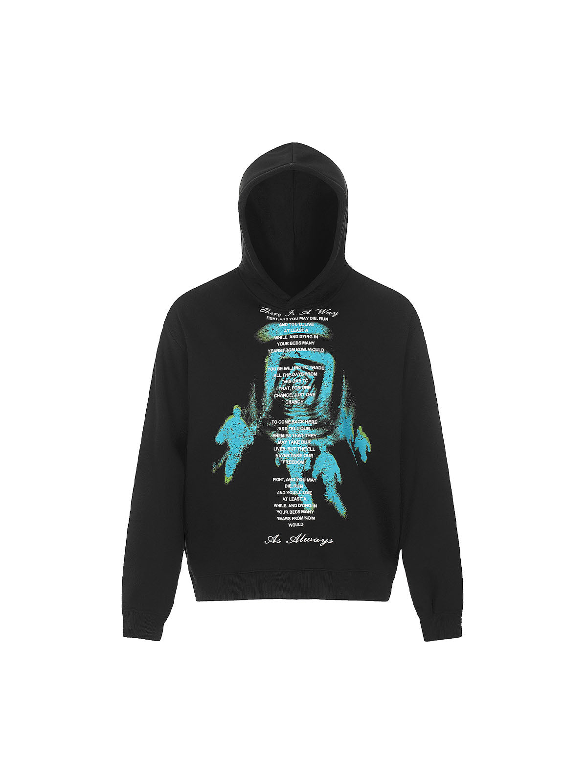 Thesupermade Abstract Portrait Hooded Sweatshirt