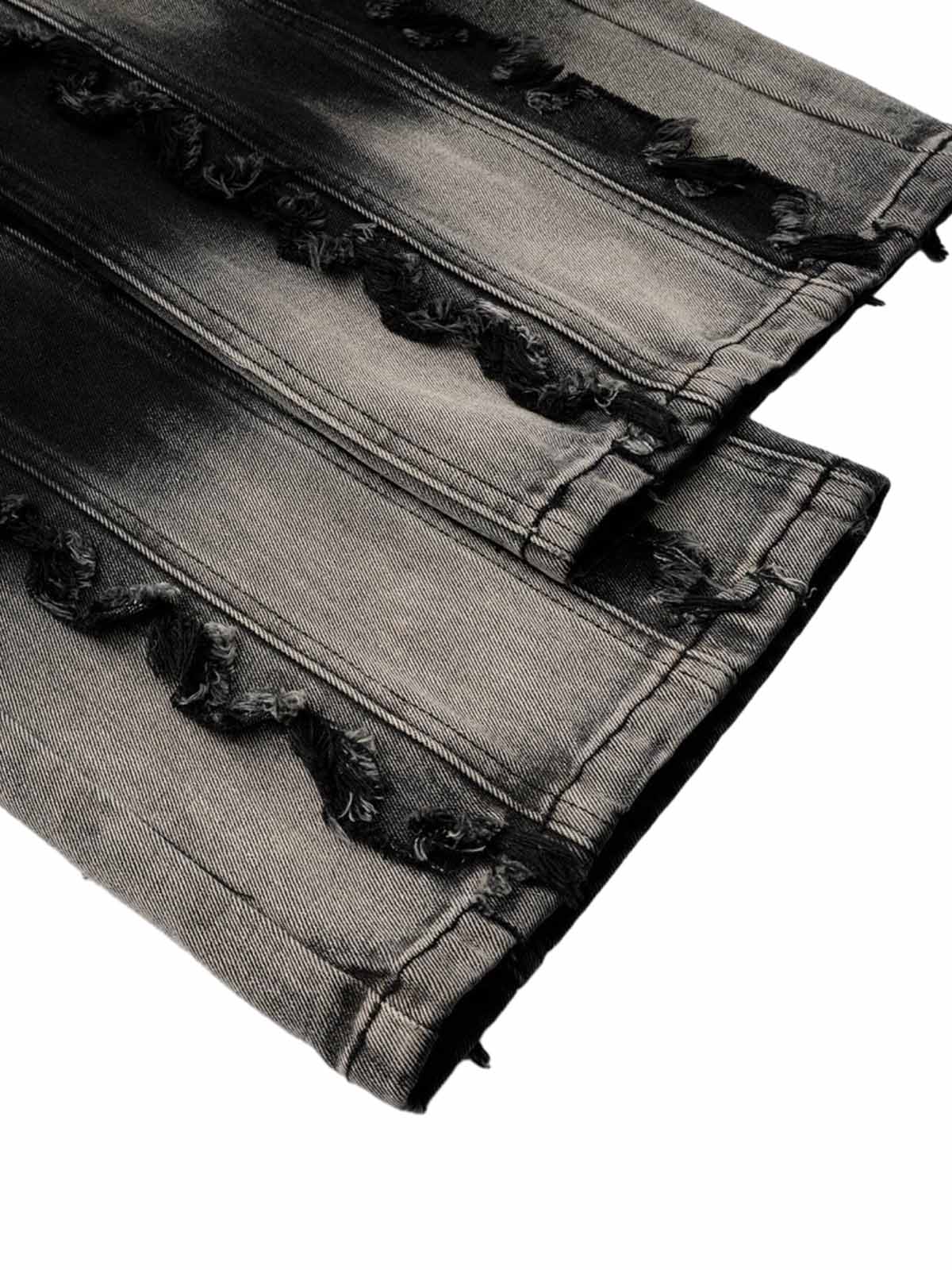 Distressed Raw Edge Jeans