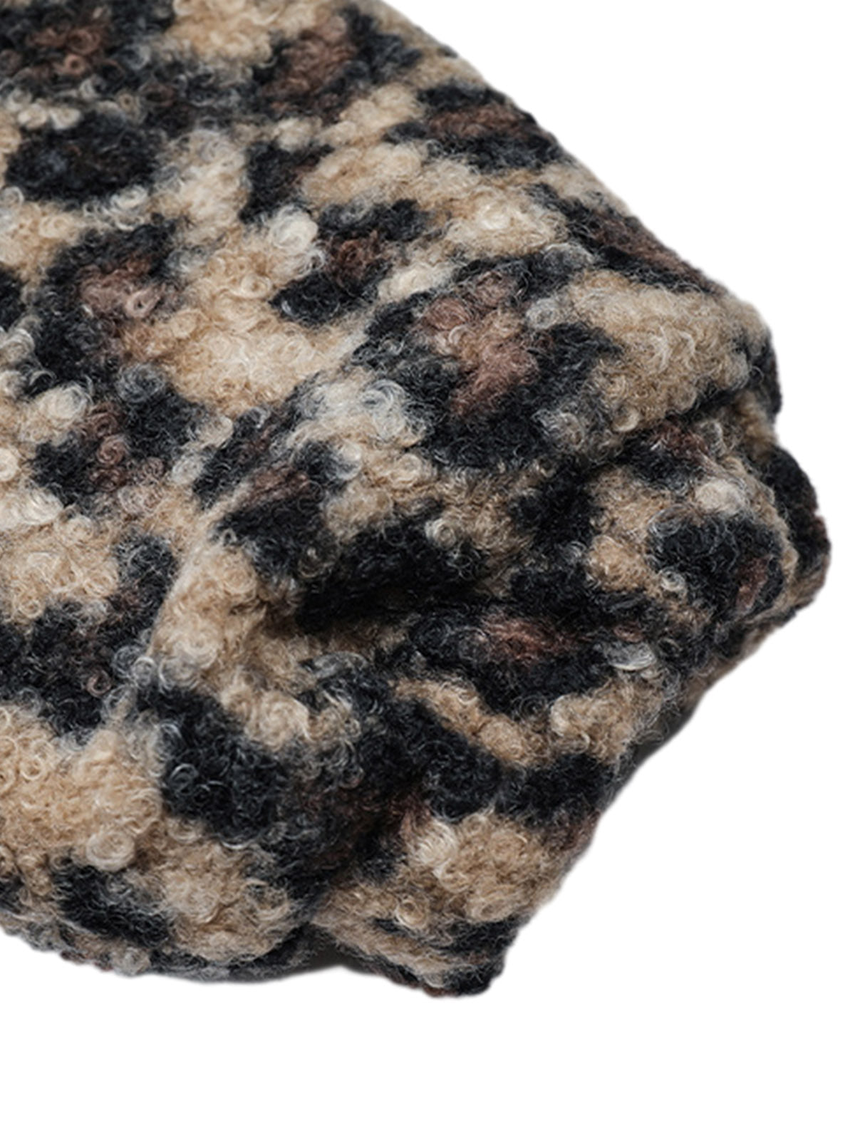 Veste polaire à col montant et imprimé guépard