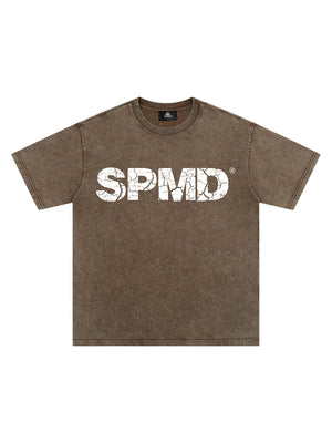 Original Vintage Cracked Letter Graphic T-Shirt