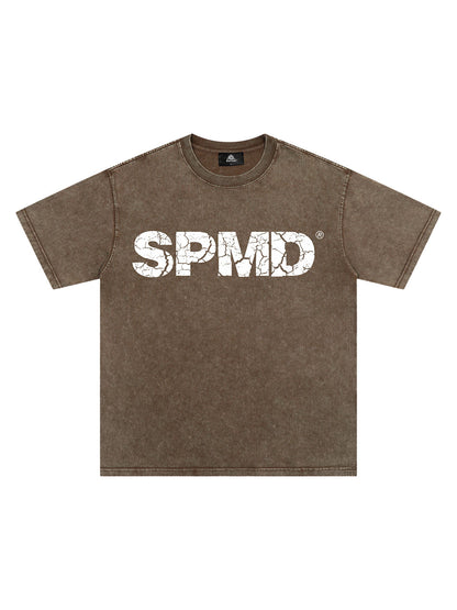 Original Vintage Cracked Letter Graphic T-Shirt