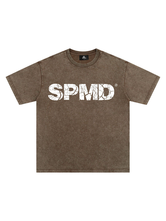 Original Vintage Cracked Letter Graphic T-Shirt