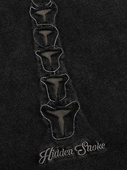 T-shirt oversize à imprimé squelette