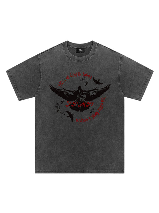 Original Vintage Washed Slogan Graphic T-Shirt