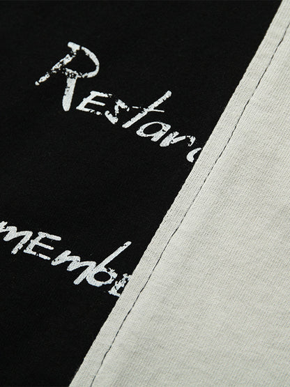 T-Shirt mit gespleißtem Dekonstruktions-Print