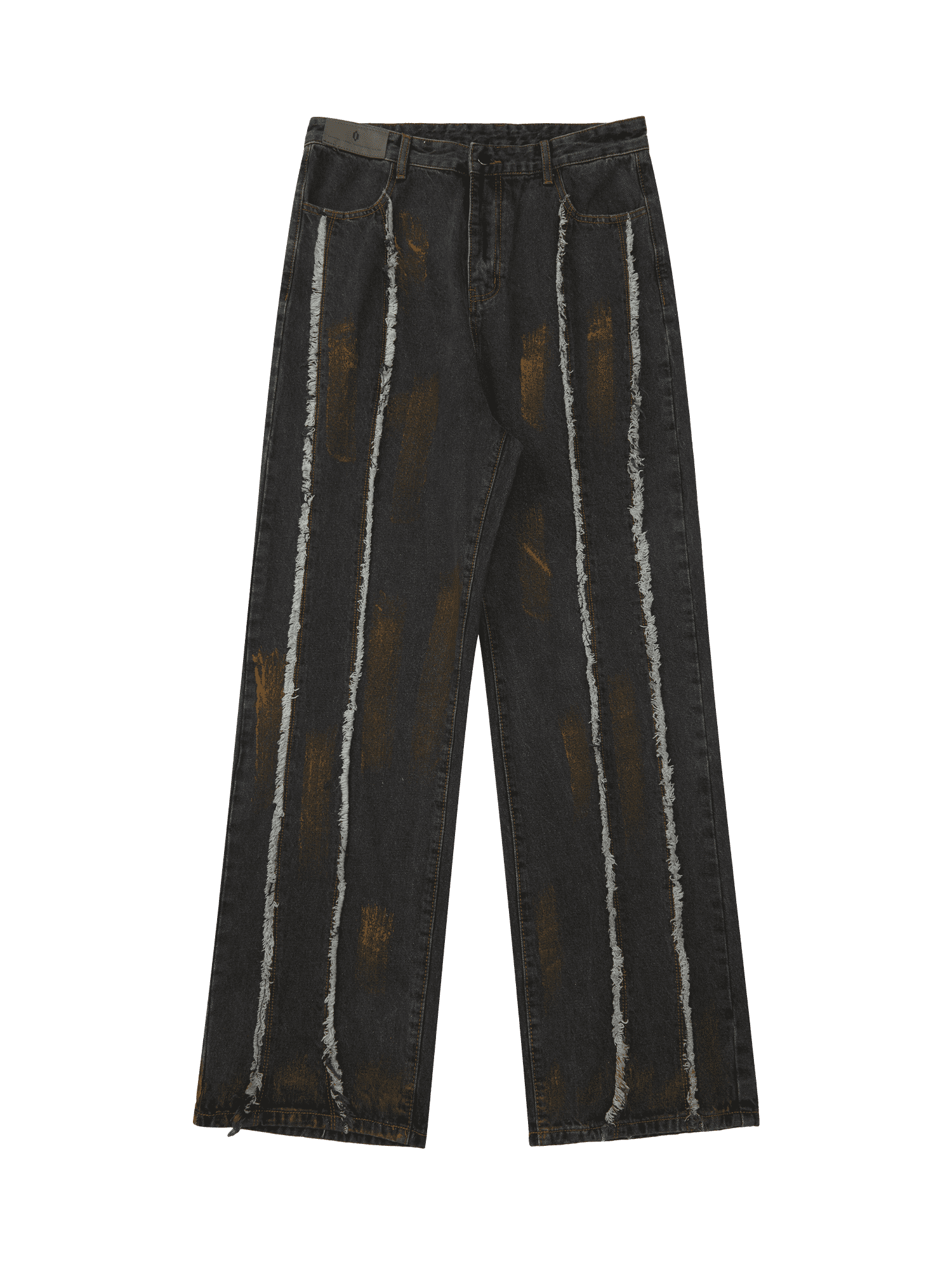 Thesupermade American Street Style Spray Painted Fur Jeans - 2052