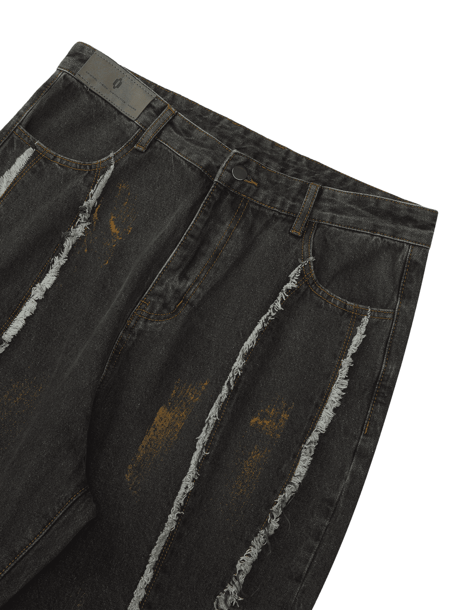 Thesupermade American Street Style Spray Painted Fur Jeans - 2052