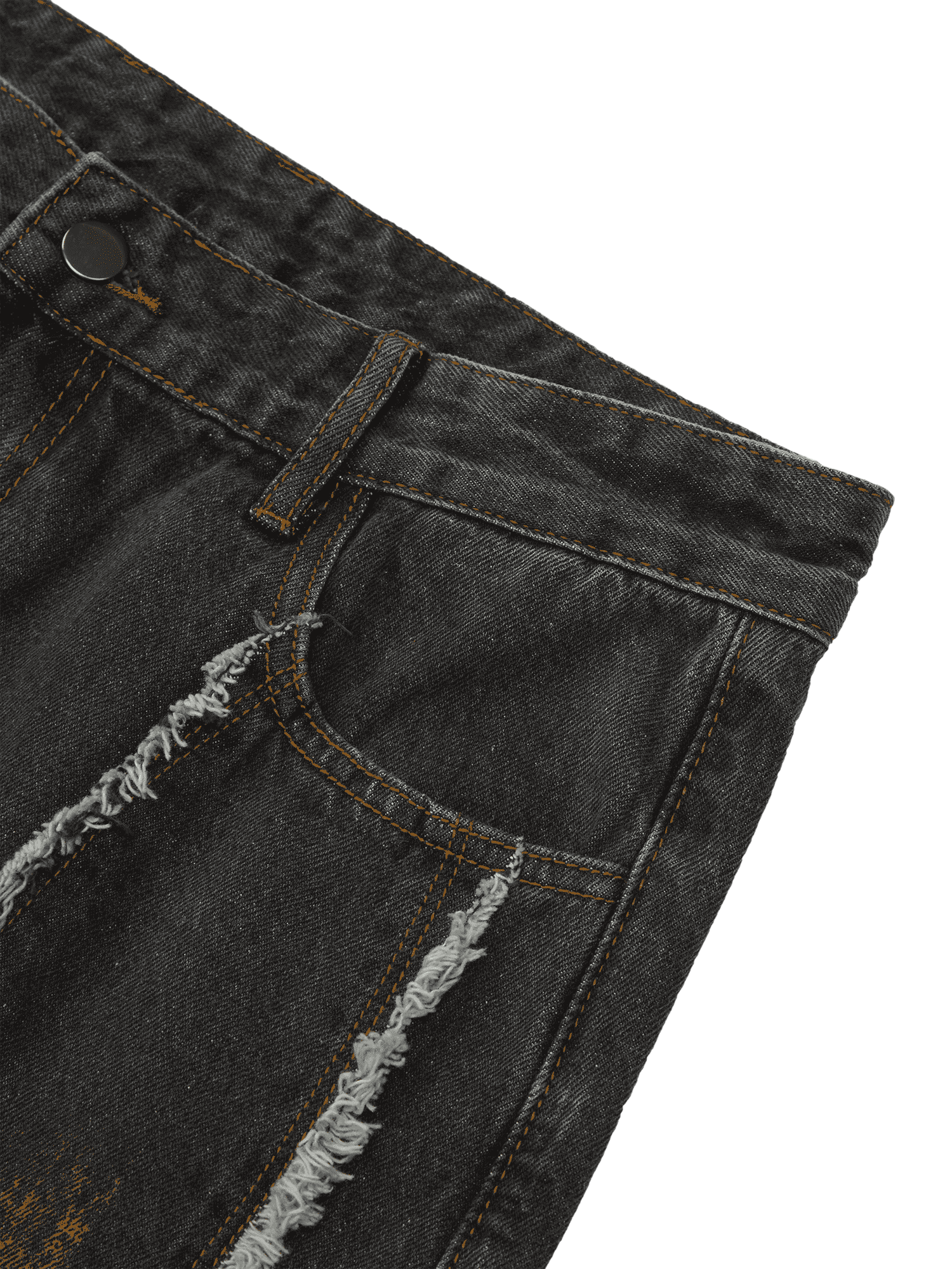 Thesupermade American Street Style Spray Painted Fur Jeans - 2052