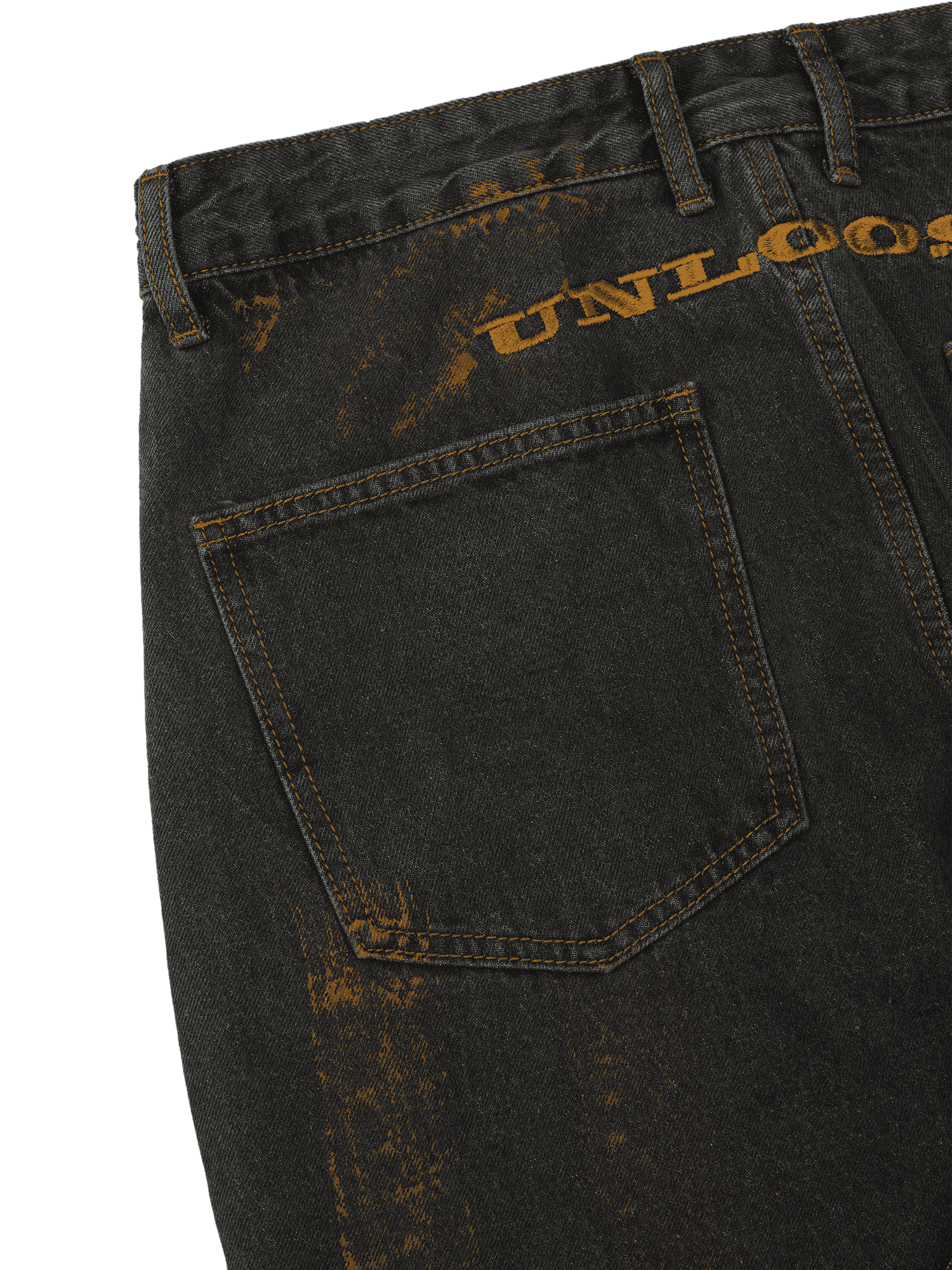 Thesupermade American Street Style Spray Painted Fur Jeans - 2052