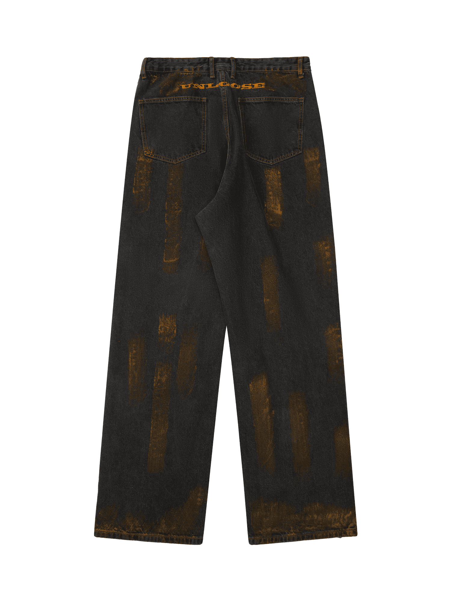 Thesupermade American Street Style Spray Painted Fur Jeans - 2052