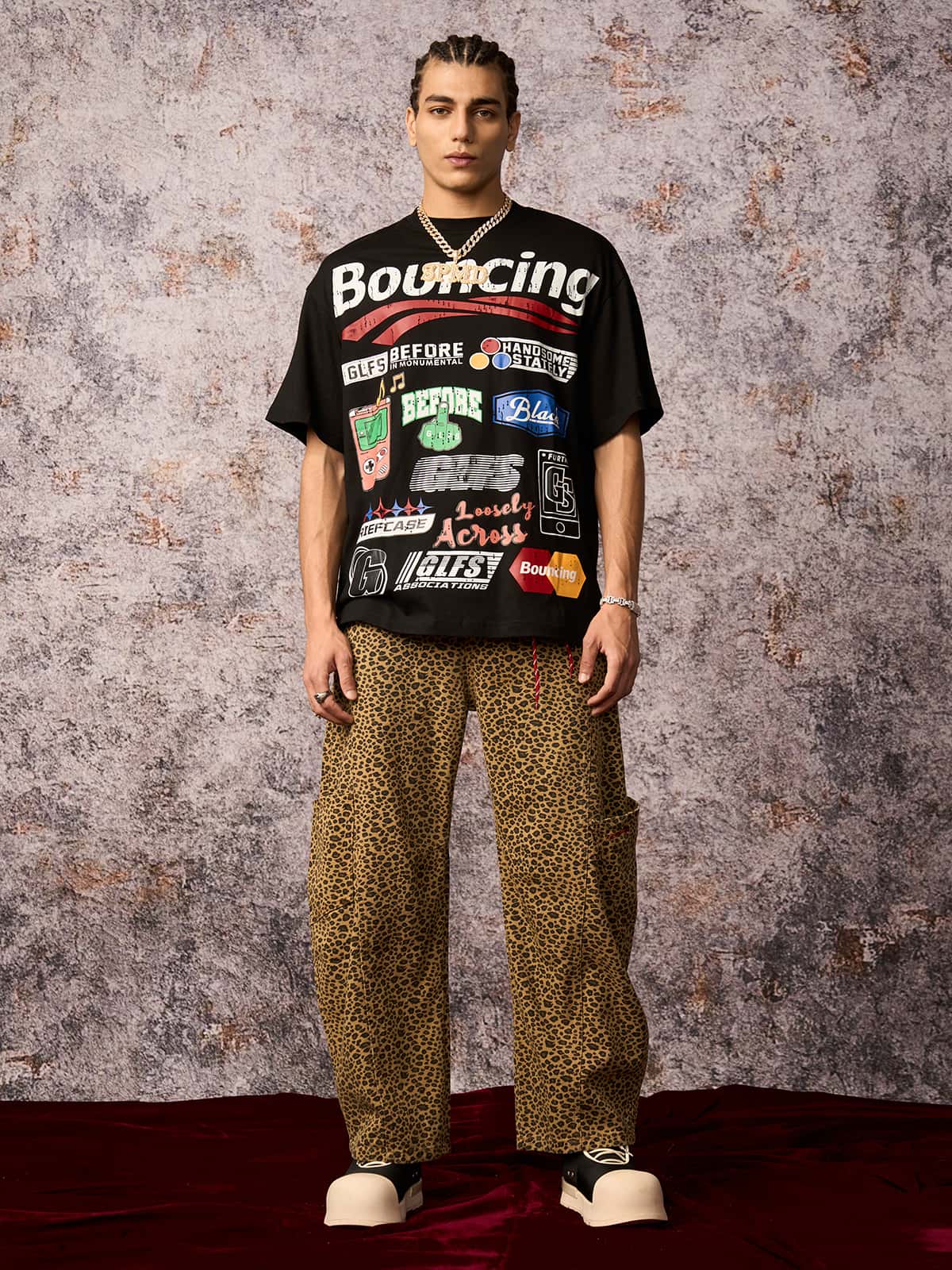 Cheetah Print Barrel Pants