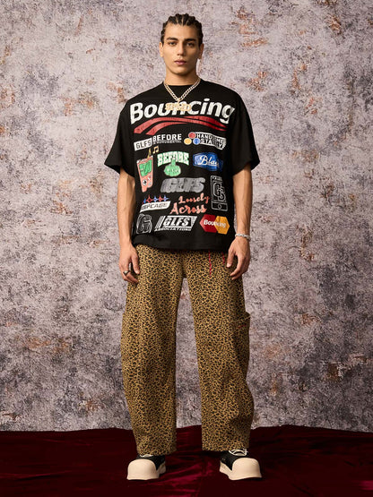 Cheetah Print Barrel Pants