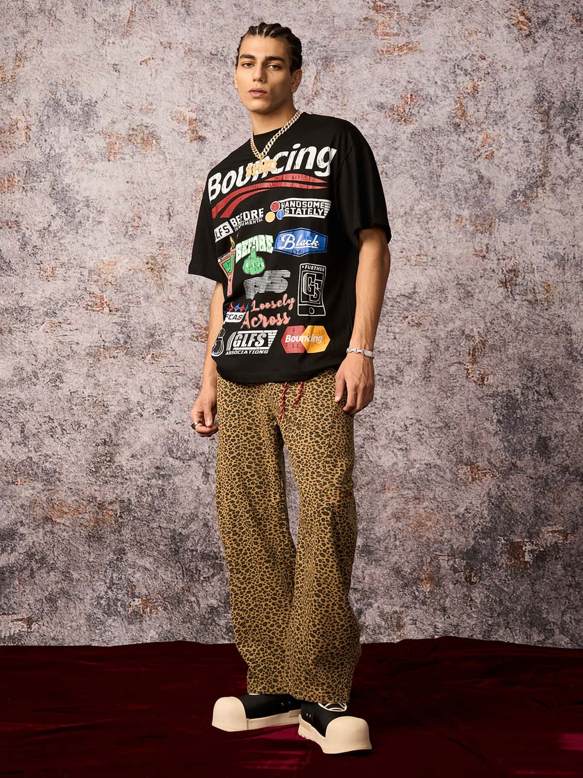 Cheetah Print Barrel Pants