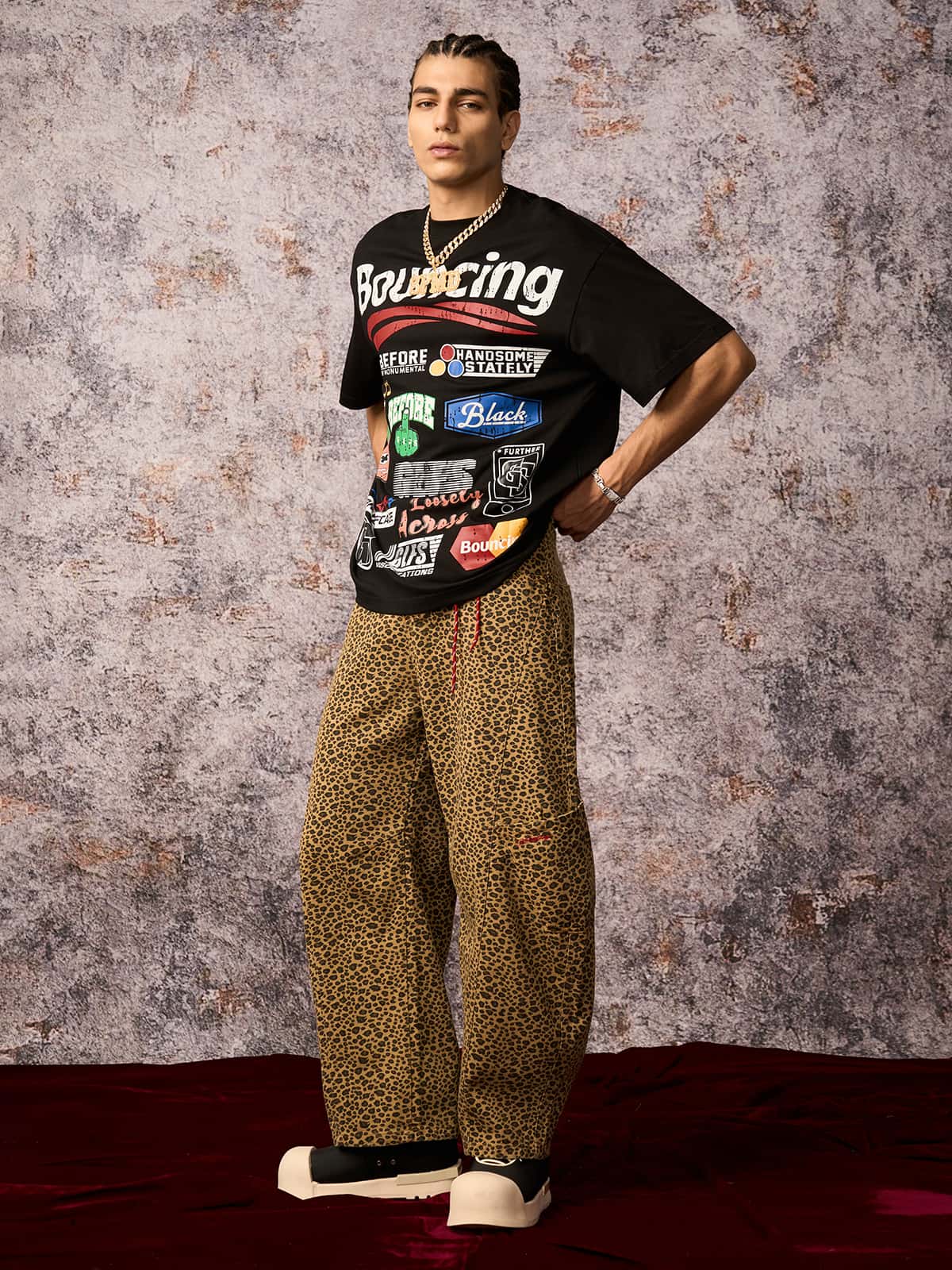 Cheetah Print Barrel Pants