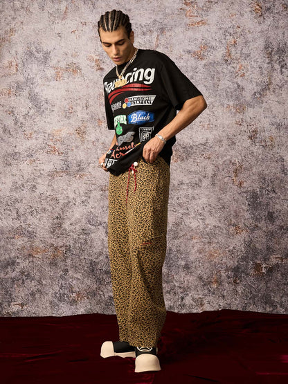Cheetah Print Barrel Pants