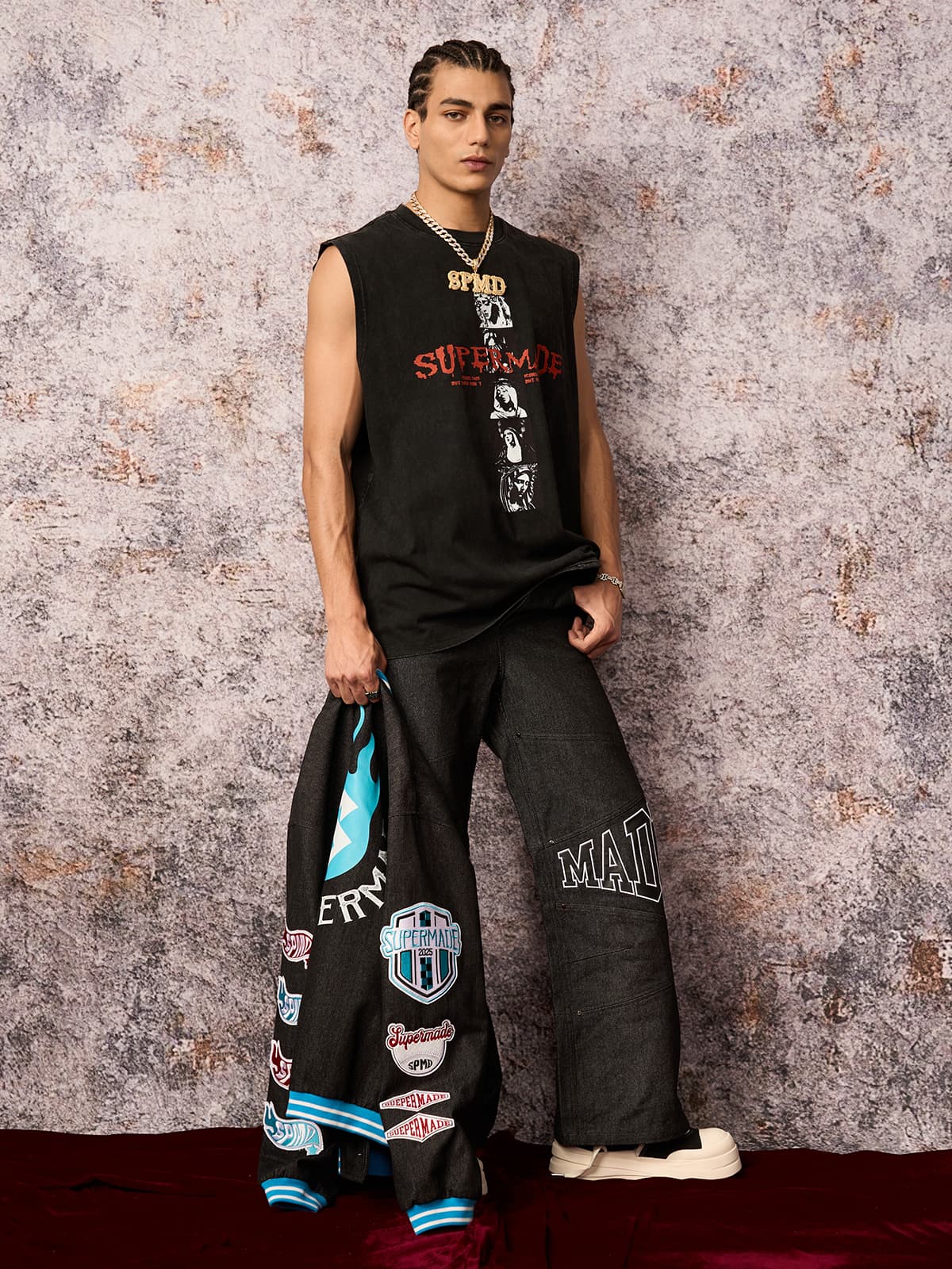 Original Spliced ​​Straight Jeans