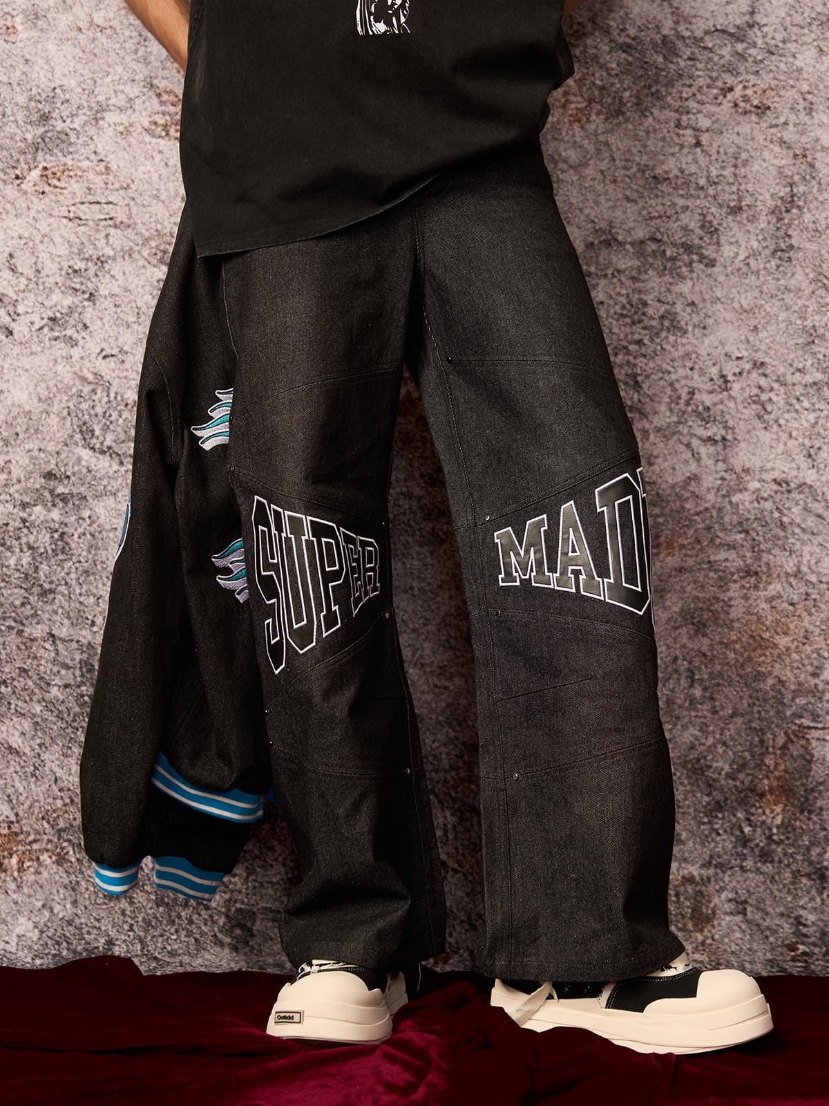 Original Spliced ​​Straight Jeans