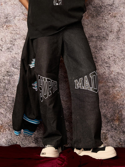 Original Spliced ​​Straight Jeans