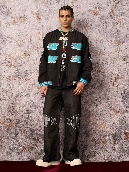Original Spliced ​​Straight Jeans
