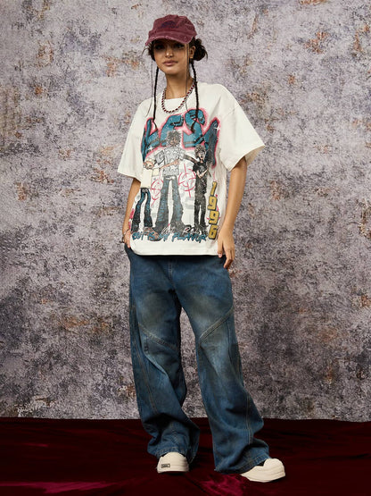 Retro Street GLESA Grafik T-Shirt