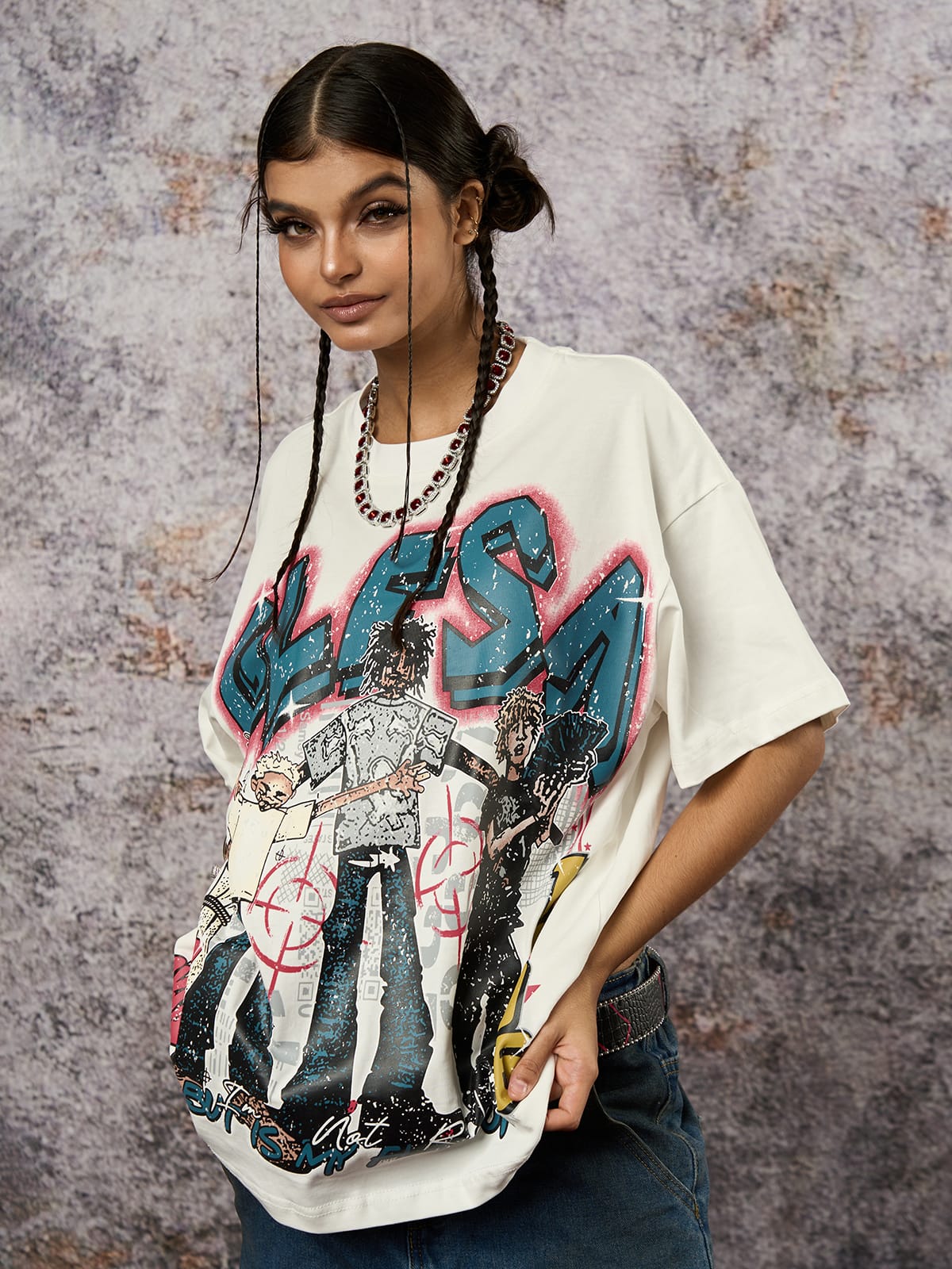 Retro Street GLESA Grafik T-Shirt