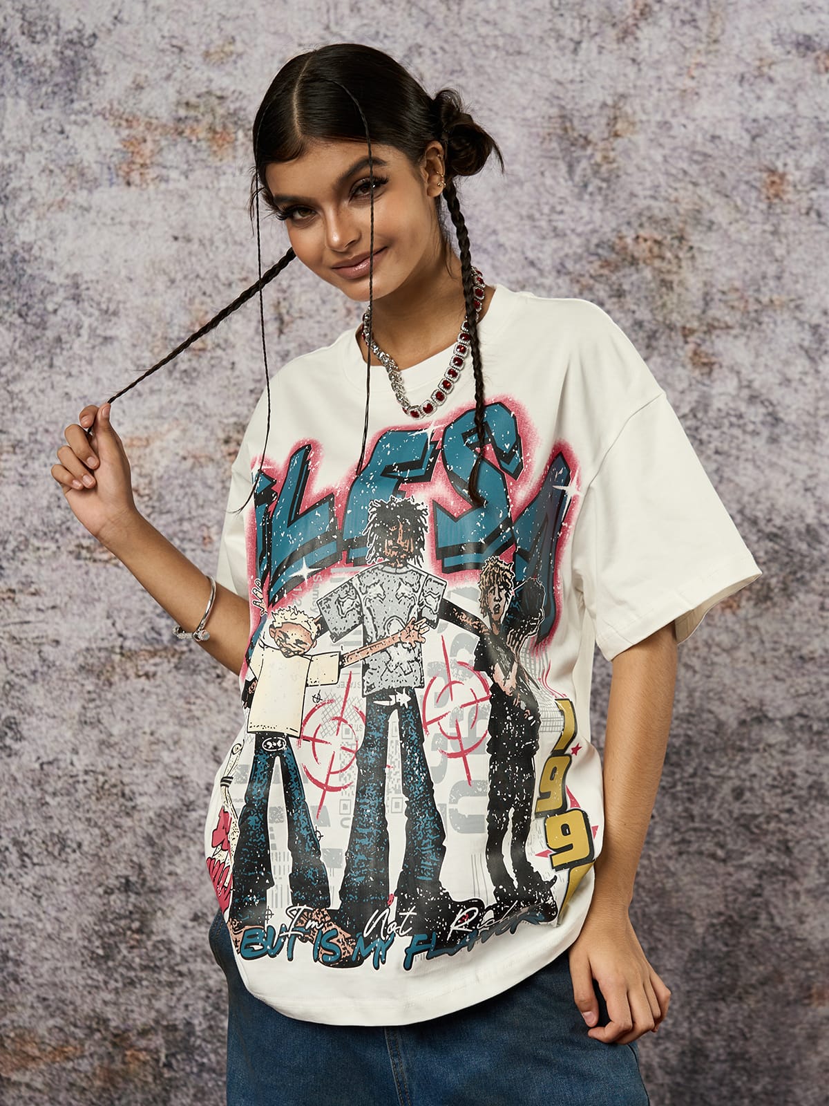 Retro Street GLESA Grafik T-Shirt