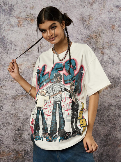 Retro Street GLESA Grafik T-Shirt
