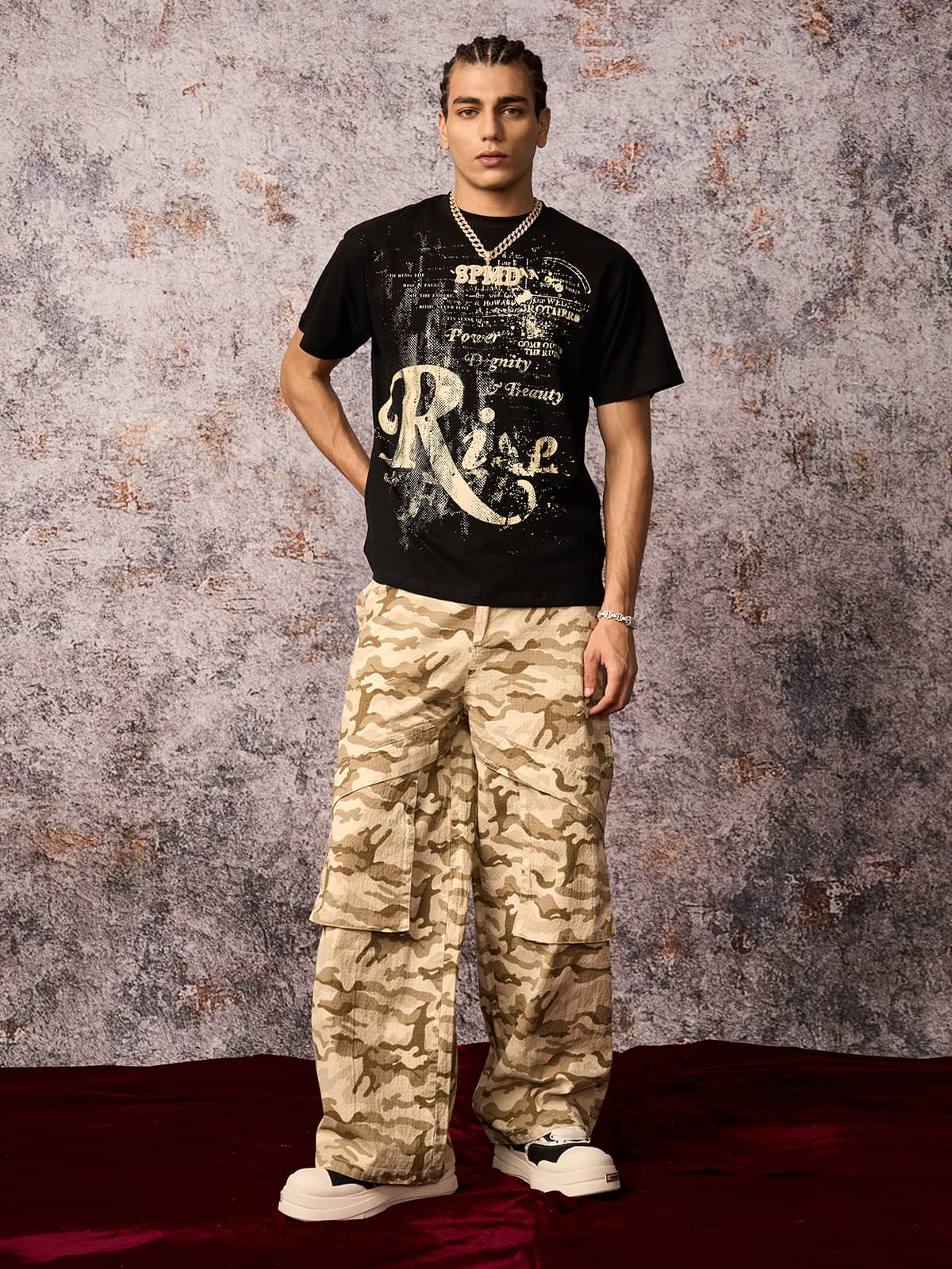 Phantom Letter Print T-shirt