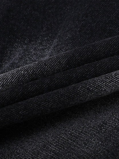 Set aus verwaschenem Jeanshemd und Jeanshose im Used-Look
