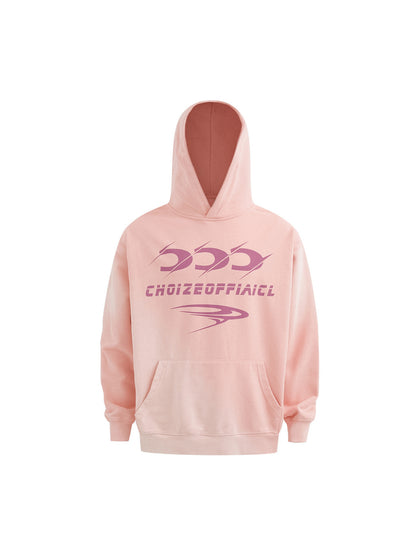 Hoodie mit schwerem, gewaschenem Buchstaben-Print