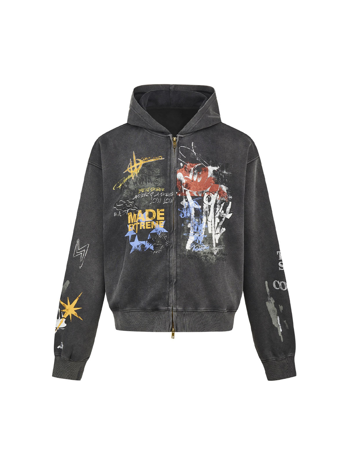 Thesupermade Graffiti-Cardigan-Hoodie
