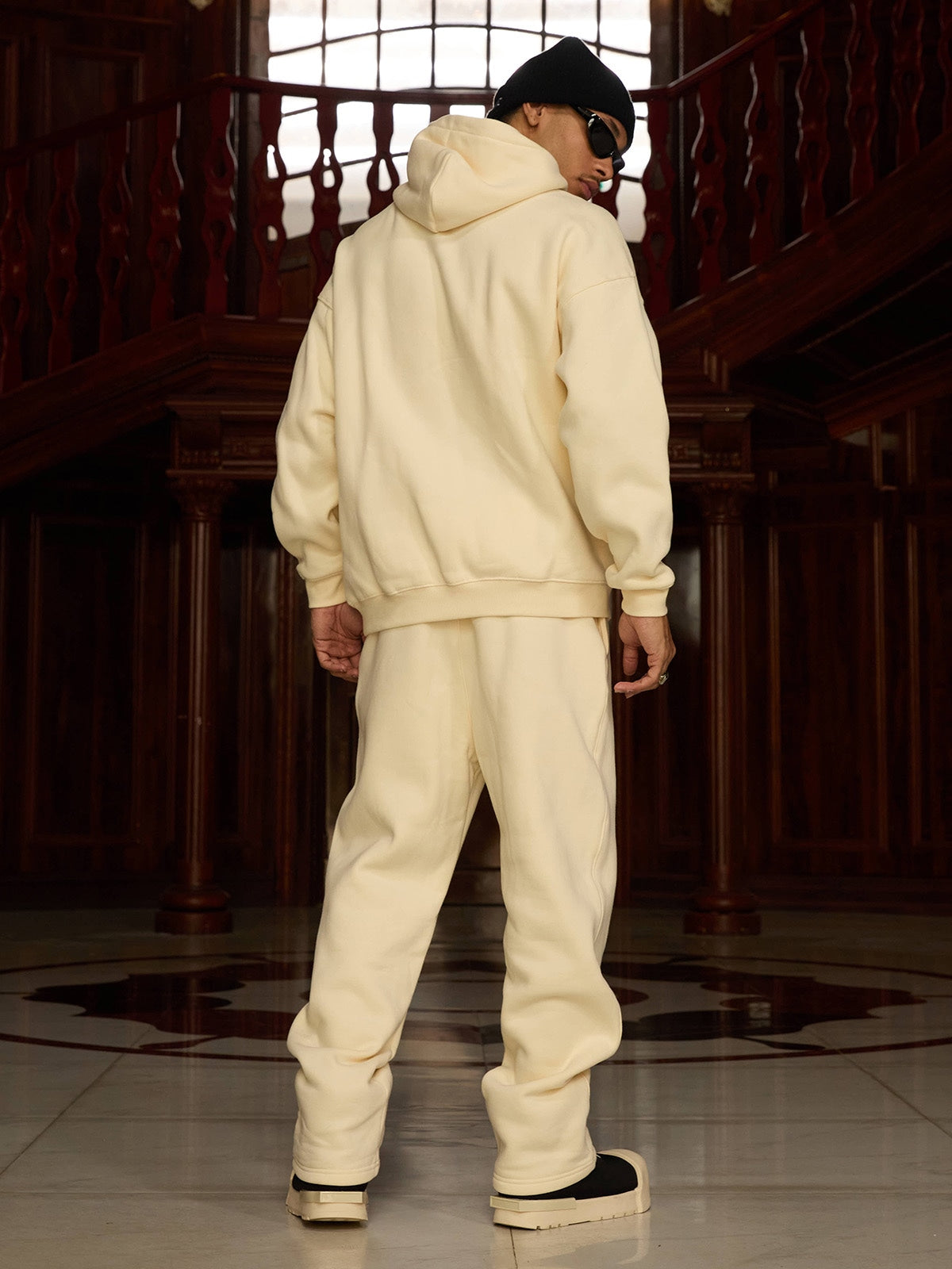 Thesupermade Street Hip-Hop Letters Fleece Tracksuit - 2230