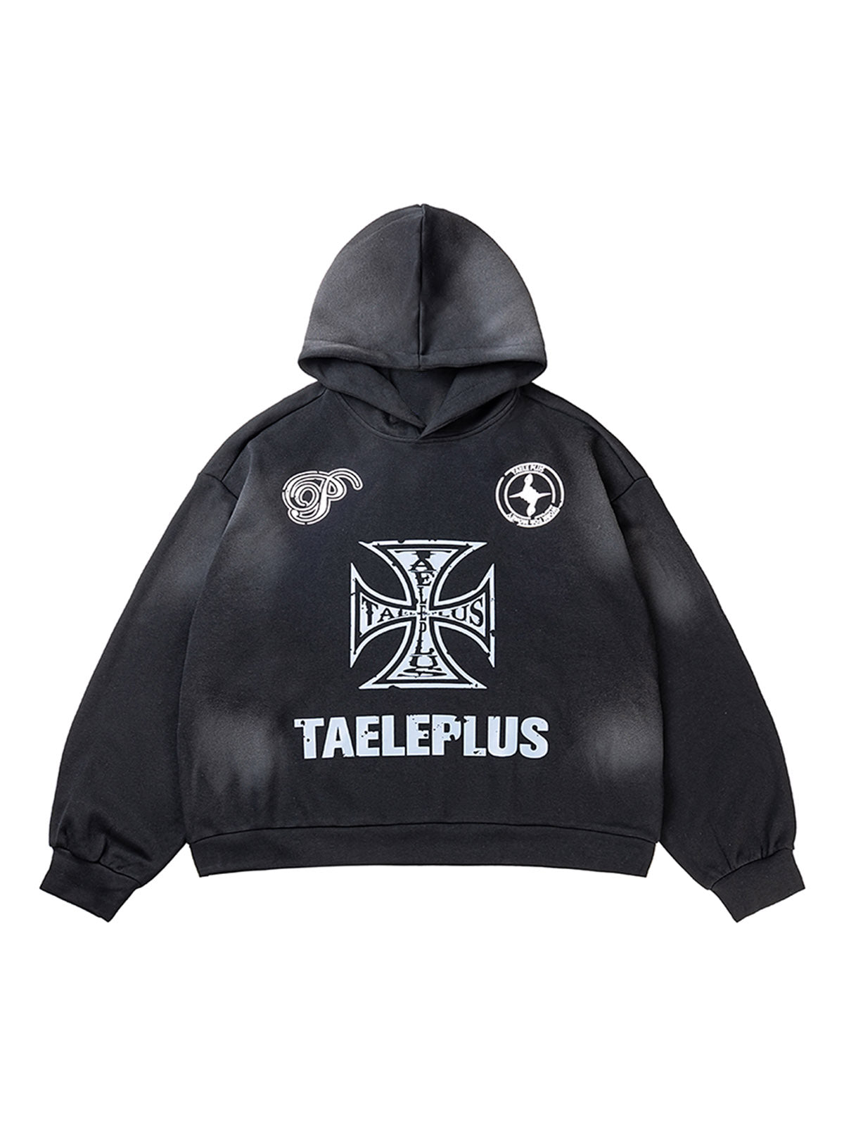 Thesupermade Kapuzenpullover mit Kreuzgrafik – 2192