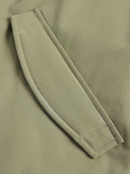 Veste vintage surdimensionnée à col montant plissé