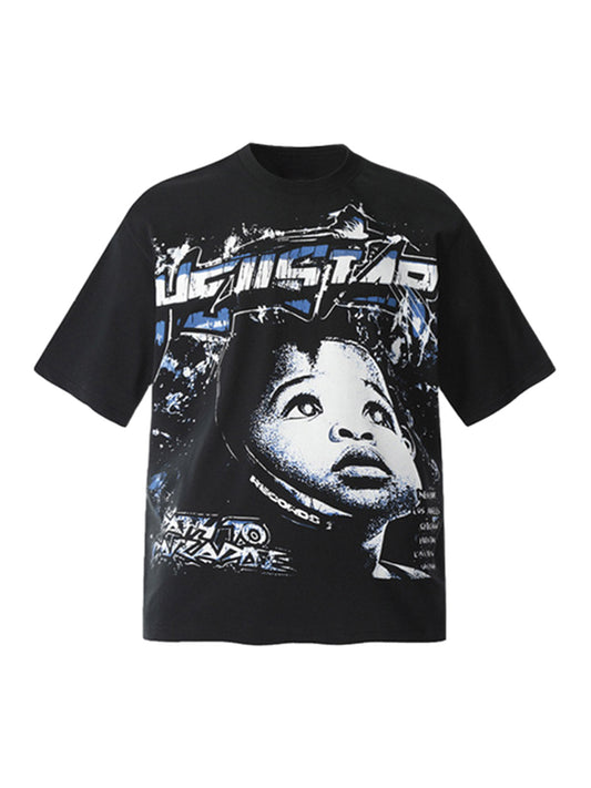 Artwork Graphic Crew Neck T-Shirt