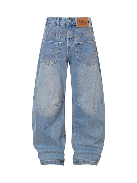 Jean délavé Cleanfit Barrel