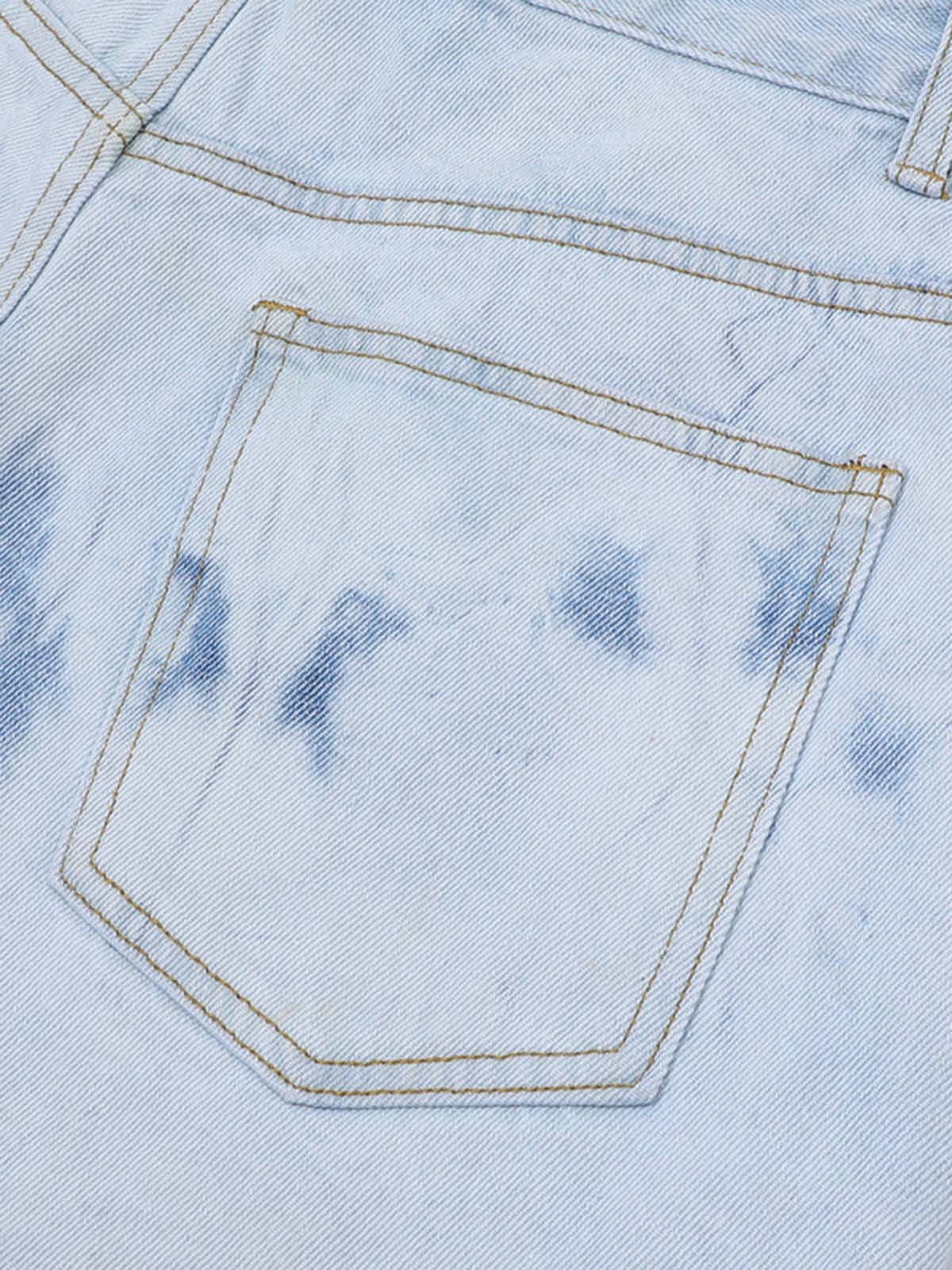 Distressed Washed Workwear Denim Set