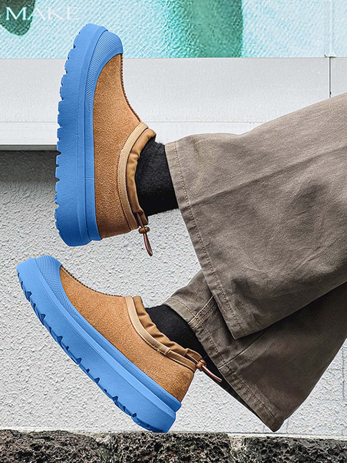 Bottes de neige en fourrure polaire à semelles épaisses Thesupermade