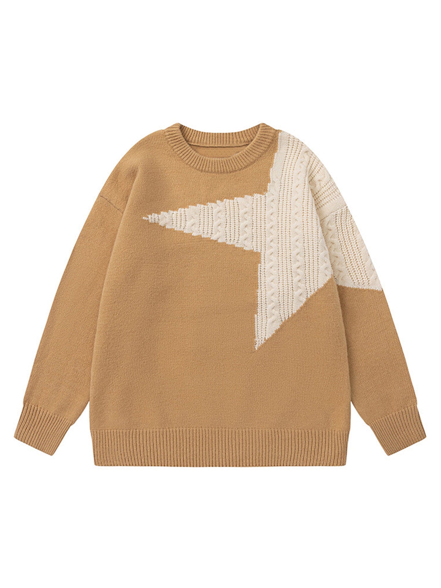 Thesupermade Star Contrast Knit Sweater