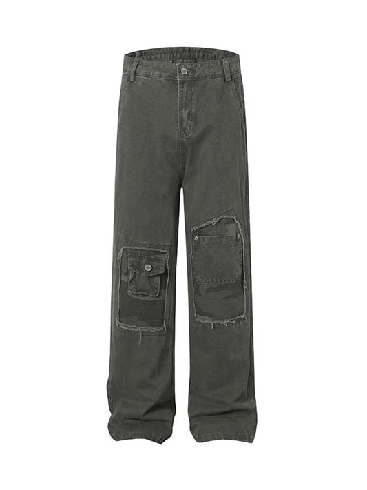 Pantalon cargo vintage vieilli