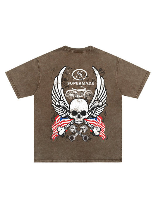 Orginal Skull Flag Independence Day T-shirt