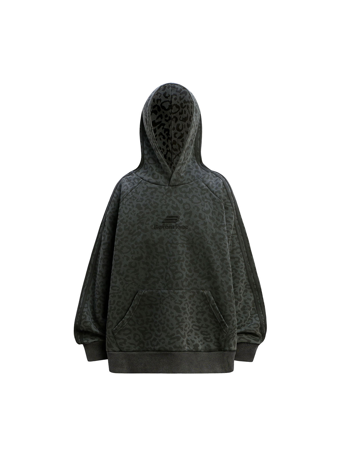 Thesupermade Cheetah Embroidered Pullover Hoodie