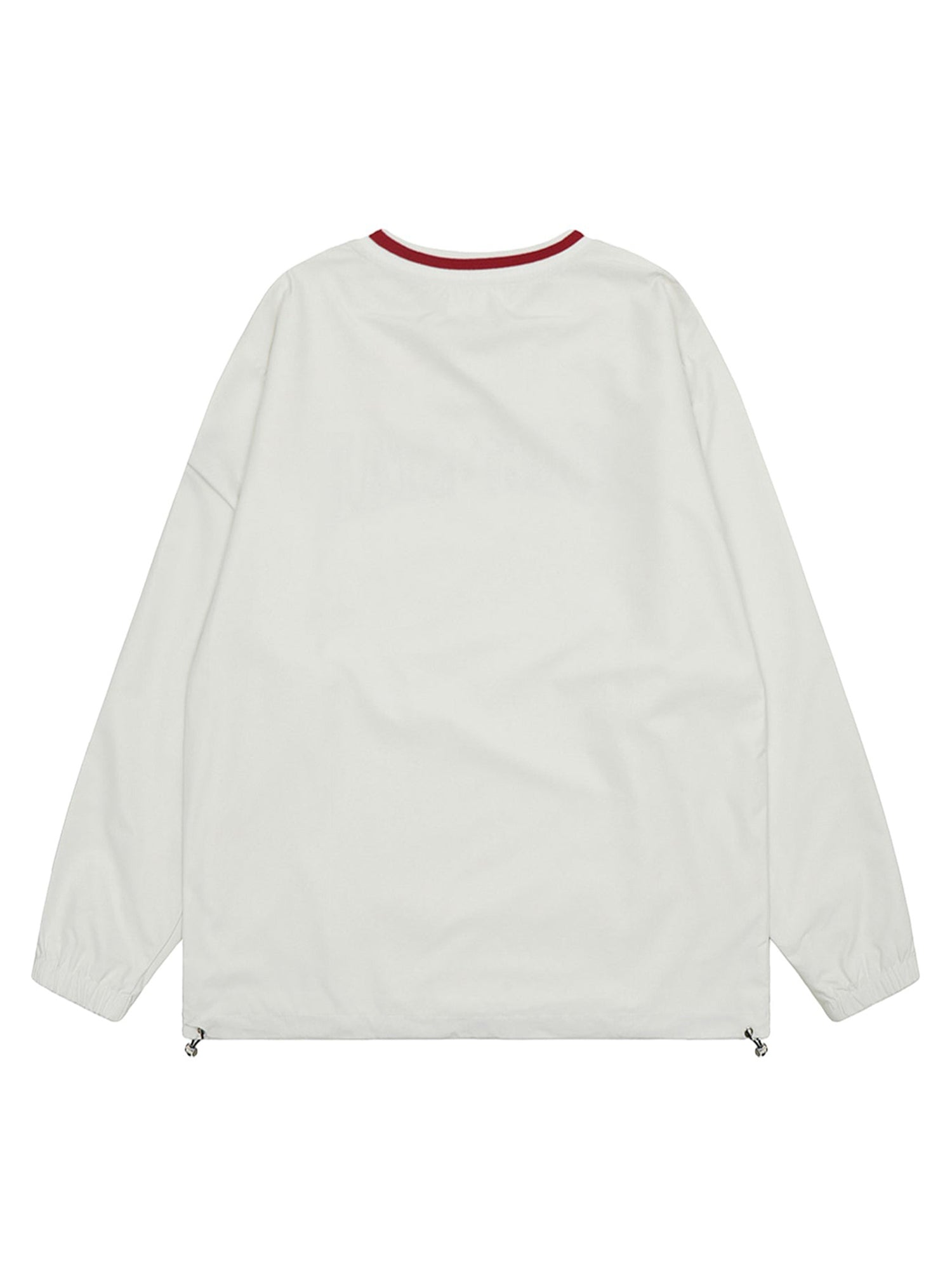Thesupermade Retro-Sweatshirt mit V-Ausschnitt und Monogramm, bestickt – 2146 