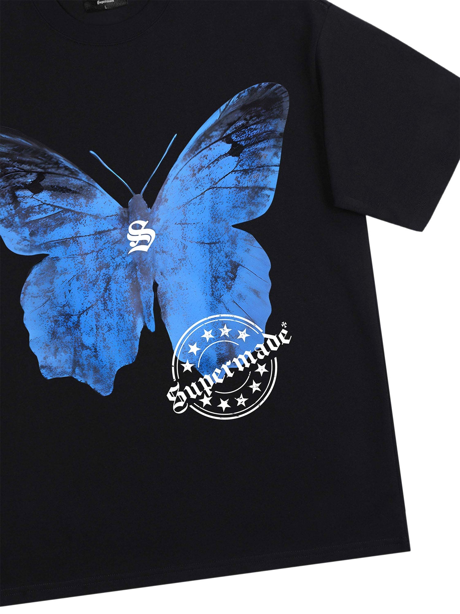 T-shirt supermade Street Hip-Hop avec motif papillon - 2130