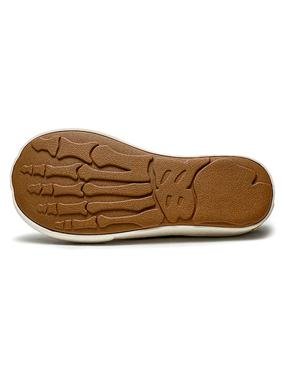 Chaussures décontractées en cuir PU vieilli déconstruites